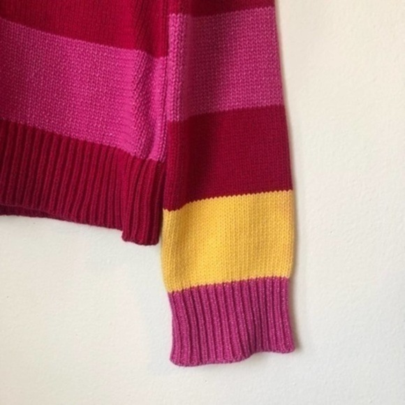 Derek Lam 10 Crosby Multi Striped Chunky Sweater Graphic Print Color Block XS - Picture 4 of 10